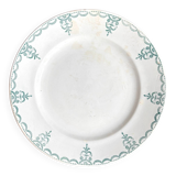 Round dish Moulin des Loups & Hamage in green ironstone