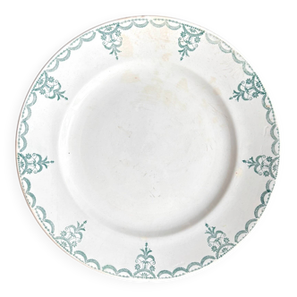 Round dish Moulin des Loups & Hamage in green ironstone