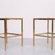 Paire de tables d'appoint carrées en laiton Renato Zevi, années 1970, Italie