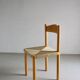 Vintage ladder back woven seat chair | 1960s