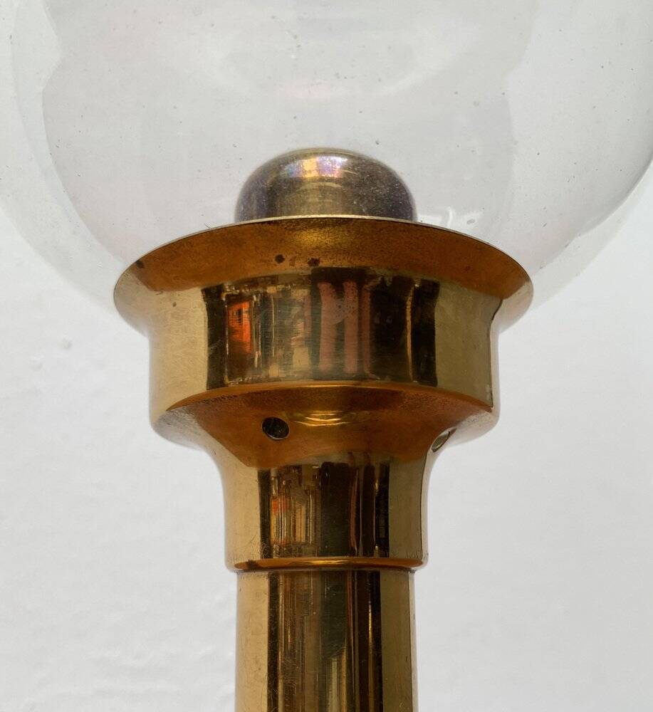 Brass and glass candle holder by Harald Buchrucker, mid-century, 1960s.