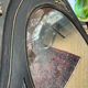 Large old trumeau mirror in black and gilded wood Napoleon style