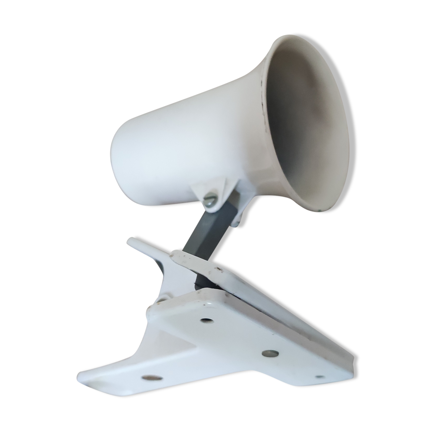 Lampe spot à pince métal aluminium vintage