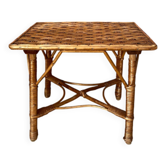 Petite table rotin