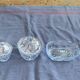 Lot consisting of 3 glassware, lavender blue, two jars with lids and a pocket emptier, vintage