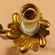 Louis XV Style wall light in gilded bronze from the 20th century decorated with acanthus leaves.