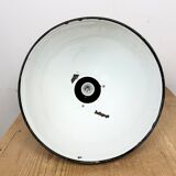 Industrial bauhaus black enamel pendant lamp, 1930s