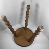 Tabouret tripode en bois