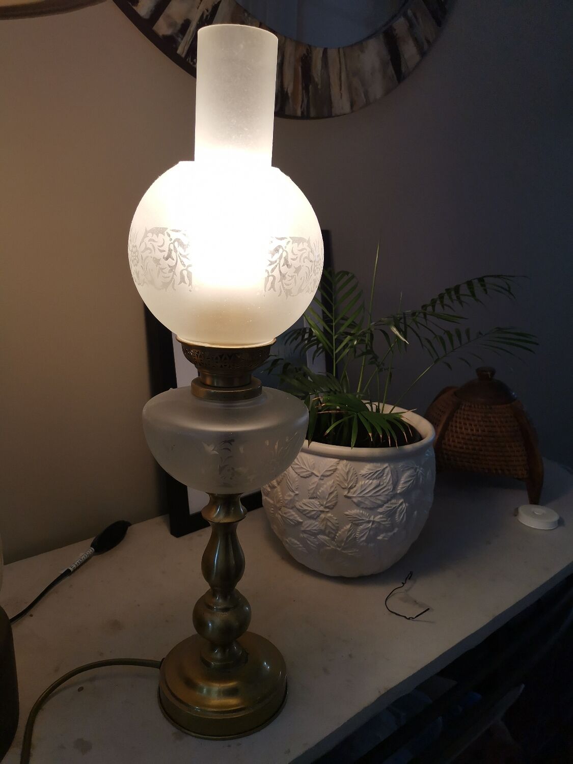 Electrified kerosene lamp