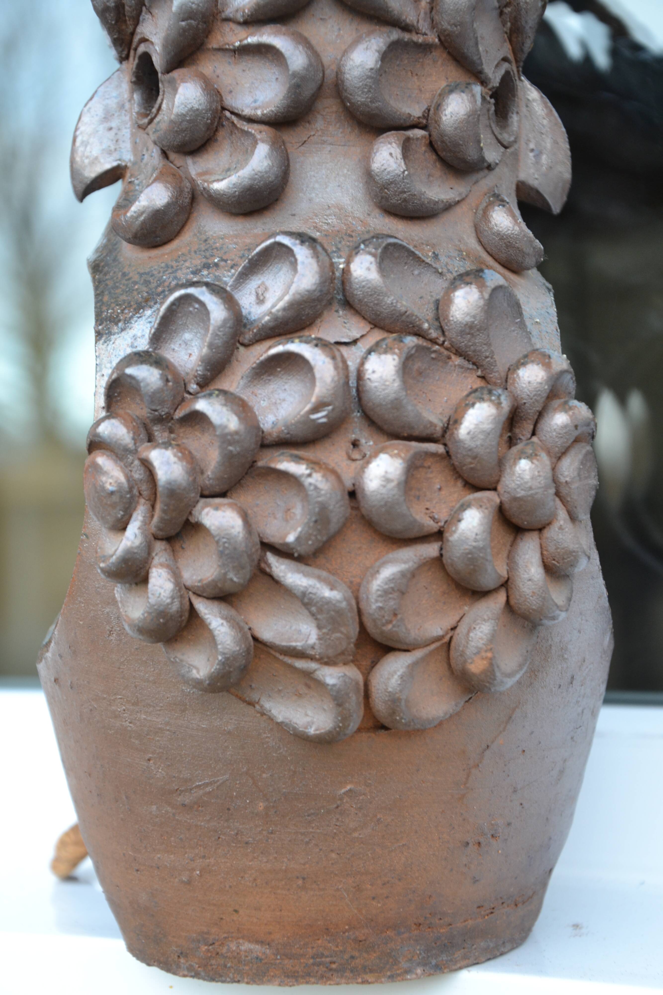 Sculpture/Owl Lantern ceramic 1950s