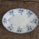 Oval plate faience Longwy model Joinville n*243 blue ironstone