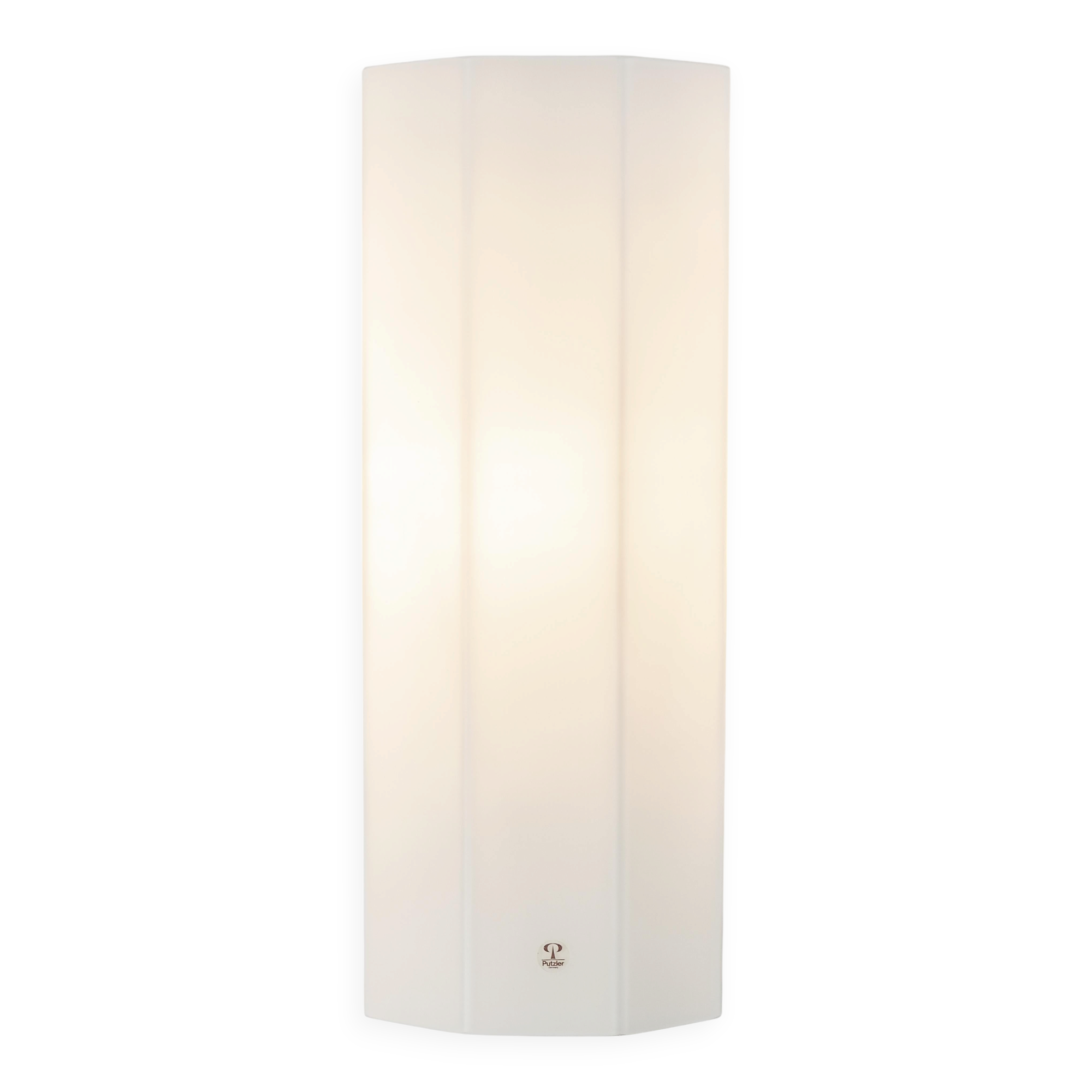 Pair of wall sconces in opal glass by Peill & Putzler, Germany