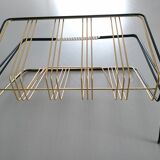 Review door metal black and gold