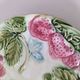 Barbotine plate with strawberries in relief, late 19th and early 20th century