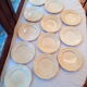 Set de 12 assiettes plates écrues Digoin