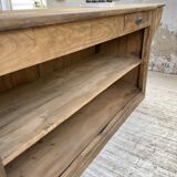 Two-sided central island counter in pine 220cm
