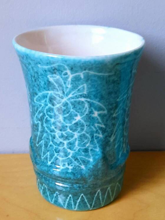 Ceramic glasses for orangeade J. Sagan, Vallauris