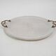 White metal perforated serving plate, attrb. to Matthieu Mategot, 1960's