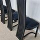 Set of four high "Slat back" chairs - Italian design 1980s