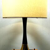 Lamp 60s dark and gilded wood