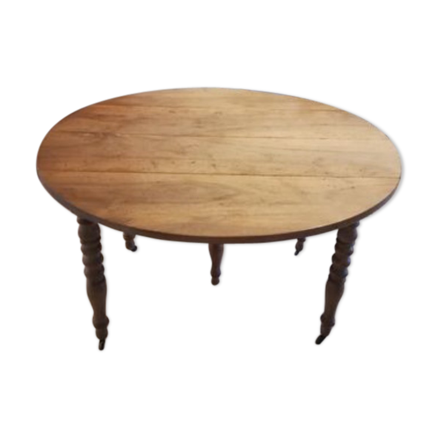 Former Round Table Louis Philippe Poirier solid wood and 2 extensions