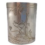 Solid silver Russian tumbler from the imperial era.