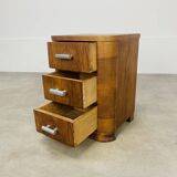 Art Deco bedside table, wood, end table