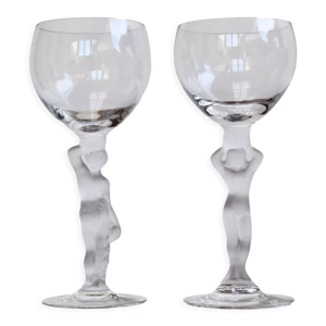 set de 2 verres à vin - cristal