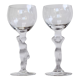 Set of 2 vintage Bayel crystal wine glasses