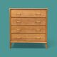 Commode pieds compas et chêne brut massif  1960