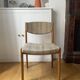 Lot of 6 vintage style Baumann wooden textile chairs.