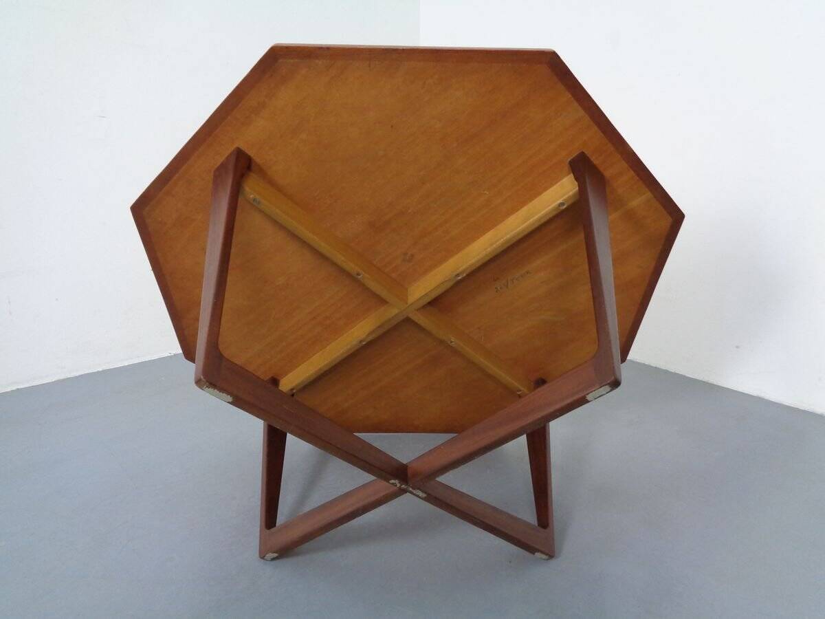 Danish Octagonal Teak Coffee Table, 1960s