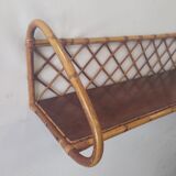Vintage rattan shelf