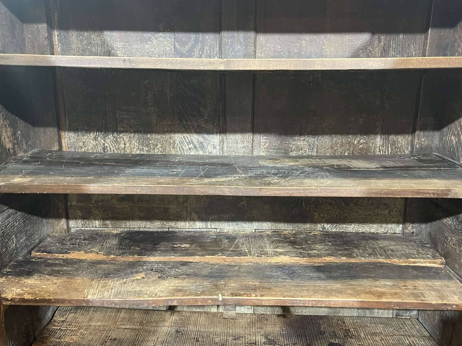 19th century rustic oak wardrobe