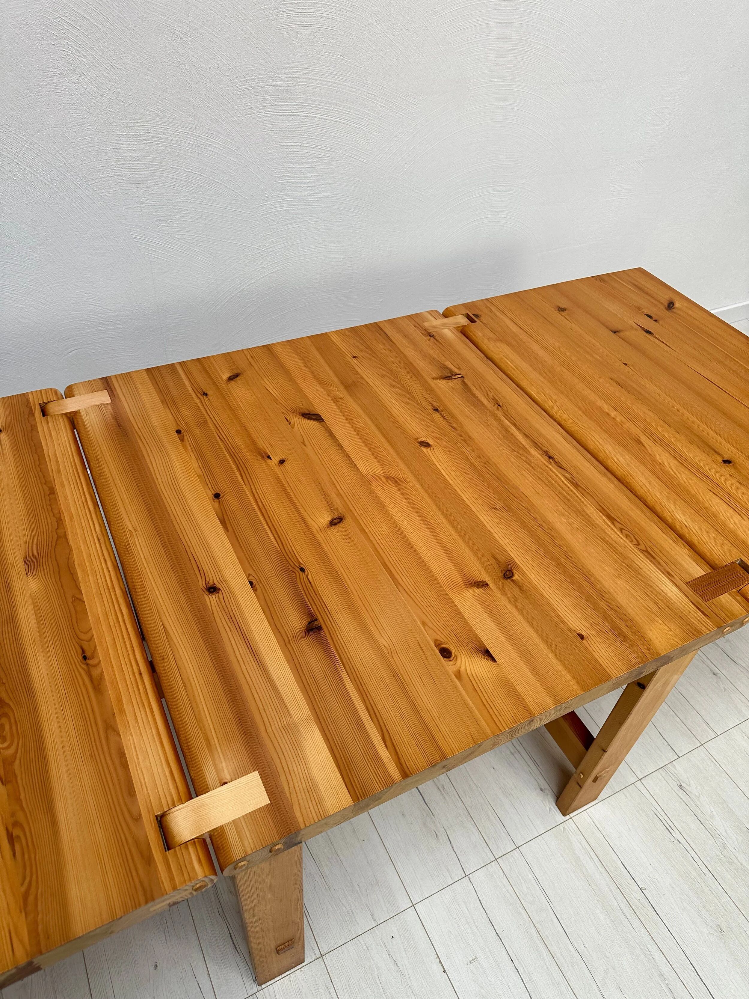 1960s Vintage ‘Fureka’ Pine Drop-Leaf Dining Table by Edvin Helseth for Sta