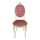 Vintage medallion chair – Patinated wood & powder pink velvet