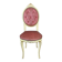 Vintage medallion chair – Patinated wood & powder pink velvet