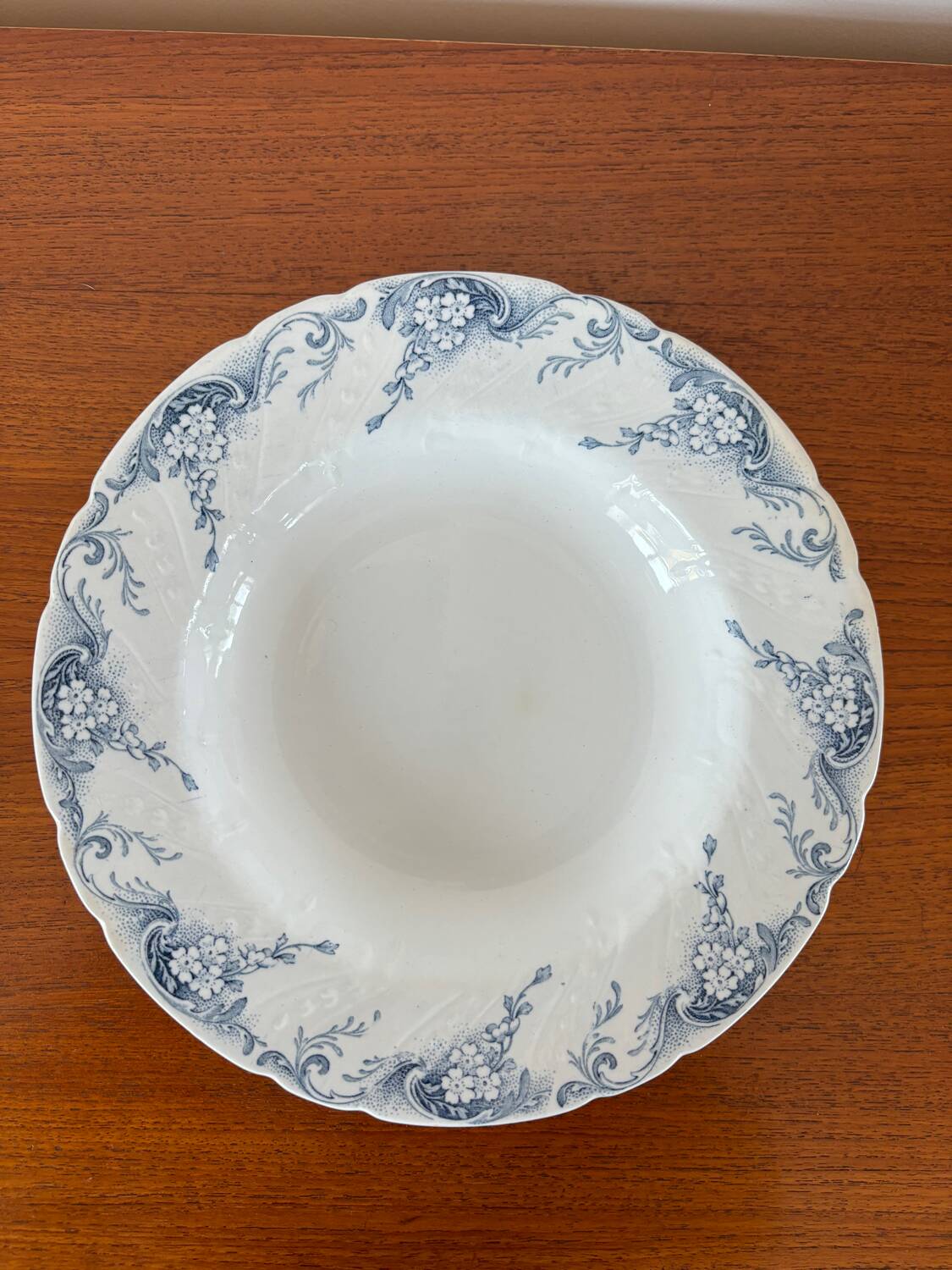 set of 4 soup plates in Lunéville Iron Earth, "Angèle" model, 19th century