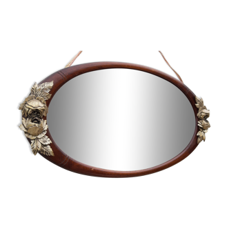 Mirror 20s in mahogany - 45x88cm
