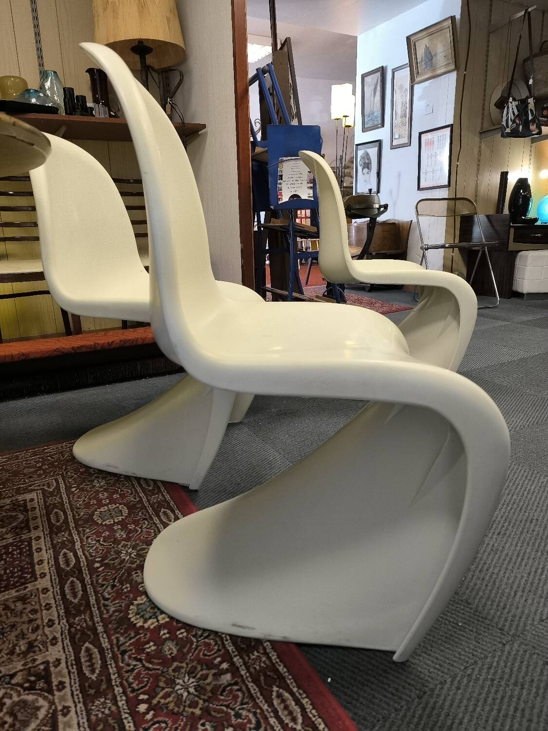 4 chaises en fibre type S-chair circa 1990