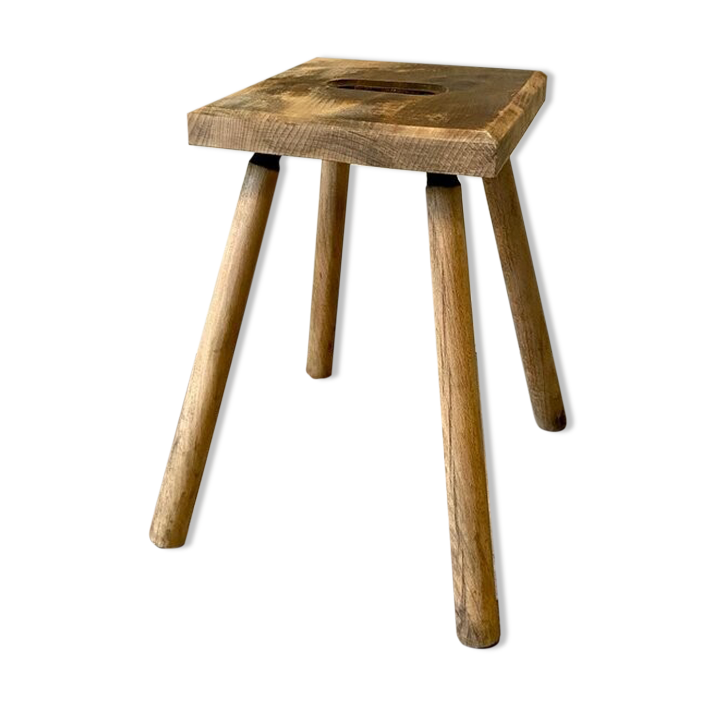 Solid wood stool