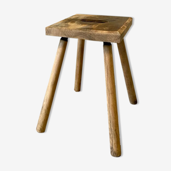 Solid wood stool