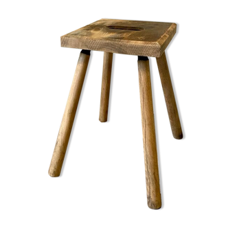 Solid wood stool