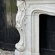 Impressive Louis XV style fireplace in Carrara marble circa 1880