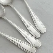 4 Art Deco silver-plated tablespoons