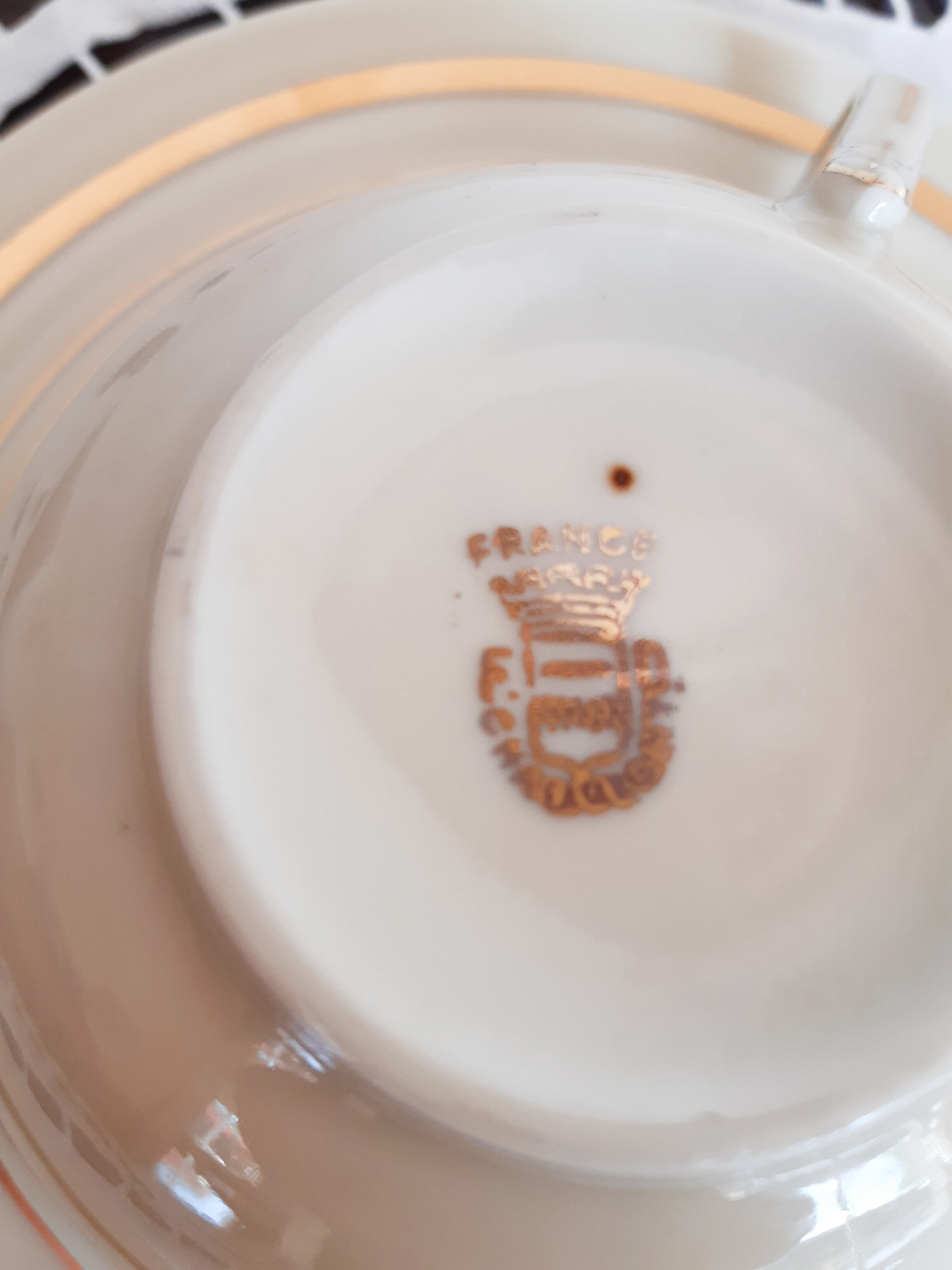 Sarreguemines porcelain tea cups