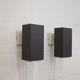 Pair of grey and white wall sconces by Preben Dahl for H. F. Belysning, 1960s