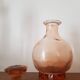 Vintage pink glass liqueur carafe