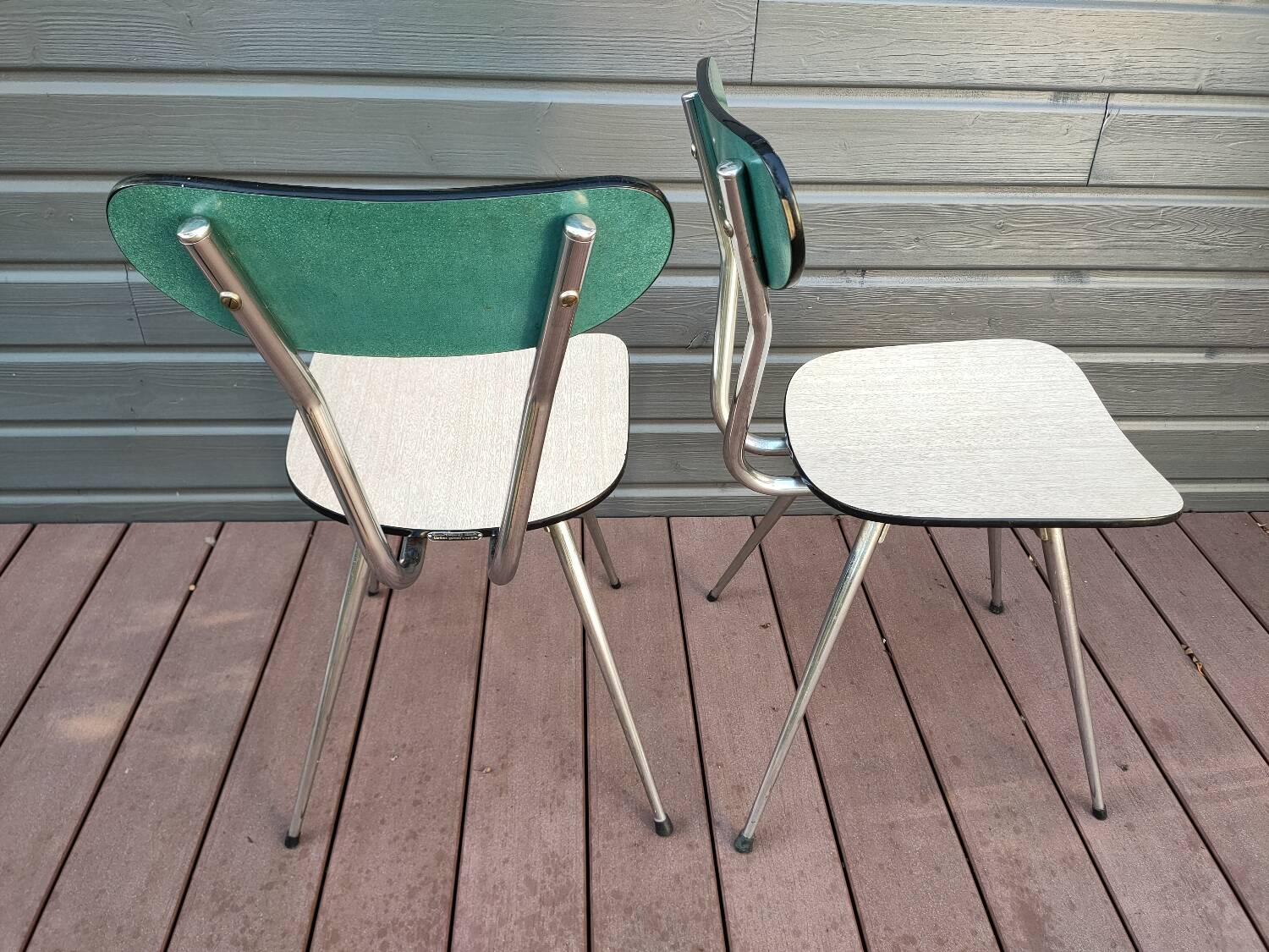 Pair of formica chairs