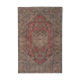 Vintage Handknotted Turkish Unusual Rug with Floral Border 4'5" X 6'4"